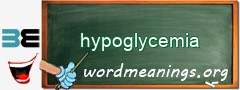 WordMeaning blackboard for hypoglycemia